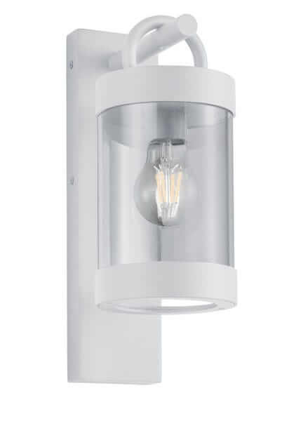 Ścienna LAMPA ogrodowa CUSTYRA  DL131204160 Trio industrialna OPRAWA elewacyjny kinkiet outdoor IP44 biały przezroczysty