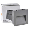 Schodowa LAMPA wpuszczana Q7 LED 313737 Polux metalowa OPRAWA kwadratowa LED 3W 4000K podtynkowa IP44 grafitowa