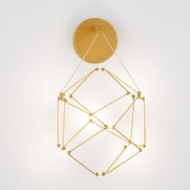 Przyścienna lampa ASIS LE44325 LED 6W 3000K geometryczna złoty
