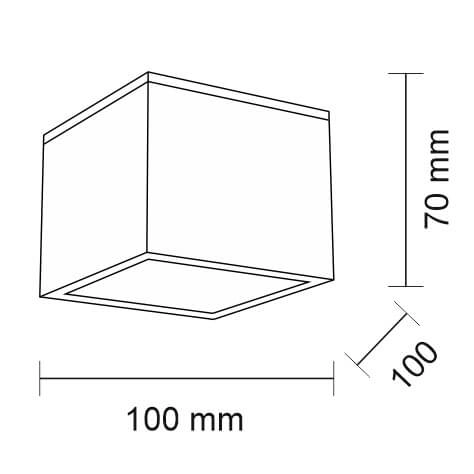 Plafon LAMPA sufitowa SUWA 7721 Shilo natynkowa OPRAWA do łazienki kostka cube IP44 biała