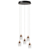 Lampa szklana wisząca BERLIANE 00430/21/60 LED 4W 2700W złota czarna