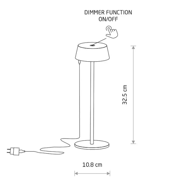 Stołowa lampa tarasowa AMY 11534 LED 2W 3000K IP54 terakota
