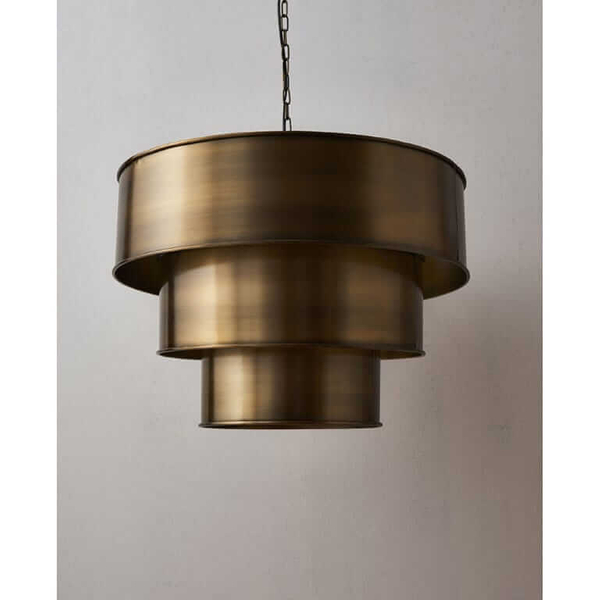 Industrialna lampa Morad 69783 Endon wisząca na łańcuchu mosiądz
