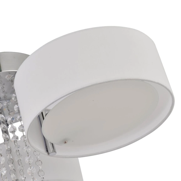 Kryształowy plafon glamour Gambela LP-991/3C WH Light Prestige potrójny biały