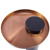 Marmurkowy stolik kawowy COLUMN DP-FA1 black copper Step marmur stal czarny miedziany
