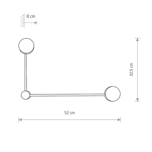 Sufitowa LAMPA nowoczesna ORBIT 7804 Nowodvorski ścienne sticks czarne