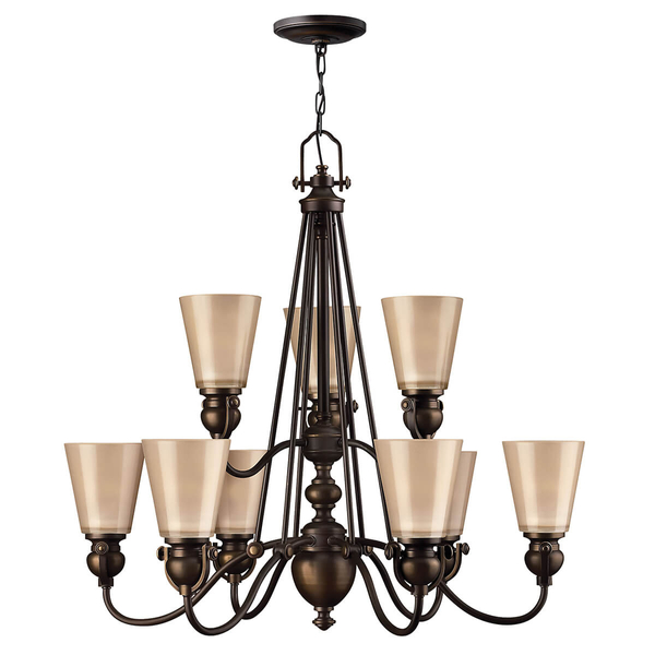 Metalowa lampa wisząca Mayflower HK-MAYFLOWER9 Hinkley brązowy