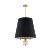 Wisząca lampa abażurowa Prato PRA-ZW-1 (ZM) nad stół mosiądz czarny