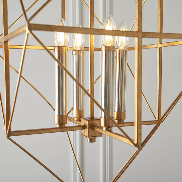 Wisząca lampa druciana L&-180228 Light& na łańcuchu złota