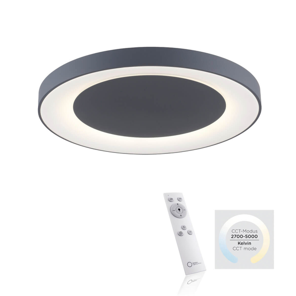 Lampa sypialniana sufitowa Anika 14327-18 LED 60W 2700-5000K szary
