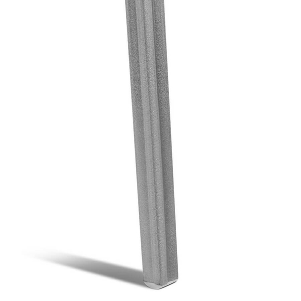 Materiałowe krzesło do salonu ARES KH1501100307 niebieski srebrny