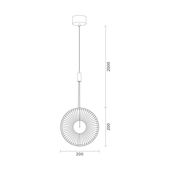 Wisząca lampa złota SUNBLAST LED 5W 3000K talerz nad stół ST-DL5623