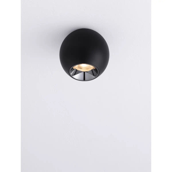 Okrągła sufitowa lampa BAZENIO LE45520 LED 13W 3000K kula czarna