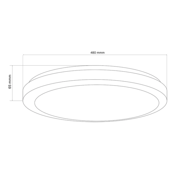 Salonowy plafon sufitowy Marian 326652 Polux LED 72W 3000-6000K IP44 biały