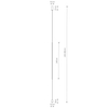 Sufitowo-podłogowa lampa VERTIC 11607 LED 19W 4000K do salonu biały