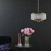 Jadalniana lampa wisząca Evelyn EVE0363 szklana brązowy przezroczysty