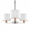 Lampa wisząca abażurowa Daley 60256 Endon nikiel biała srebrna