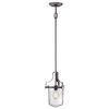 Regulowana wisząca lampa Penn Station QZ-PENN-STATION-S-WT Quoizel przezroczysta brąz