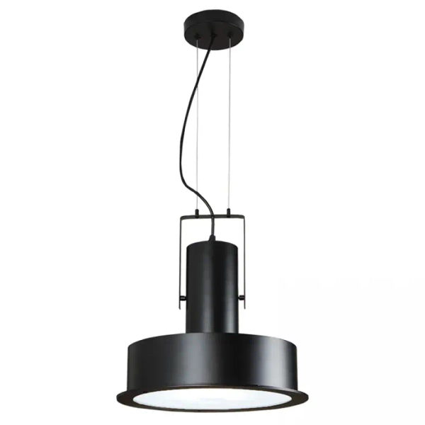 Loftowa wisząca lampa 1644 do salonu tuba regulowana czarny