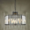 Kryształowa wisząca lampa Kiran KIR0522 regulowana na łańcuchu czarna