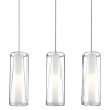 Lampa wisząca Carole MDM-1668/3B Italux tuby szklane chrom