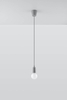 LAMPA wisząca SL.0575 industrialna OPRAWKA na żarówkę ZWIS przewód kabel szary