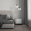 Wisząca lampa do kuchni Esme 3267 bańka czarna przezroczysta