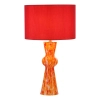 Nocna lampa z abażurem Rheneas  RHE4225 tkaninowa czerwony