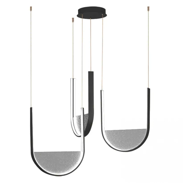 Loftowa lampa wisząca 23168 LED 54W 3000-4000K do salonu czarny