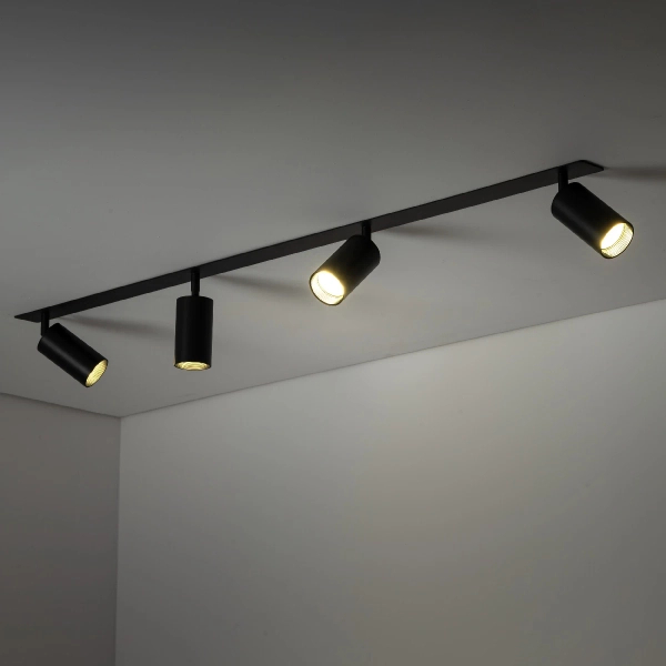 Podłużna regulowana sufitowa lampa Amis 10809 tubki czarny