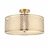 Przysufitowa lampa Cordero 101568 metalowa tkanina biały złoty