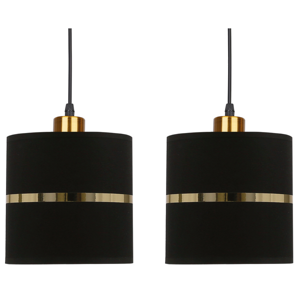 Salonowa lampa wisząca Assam 32-17321 Candellux czarna złota