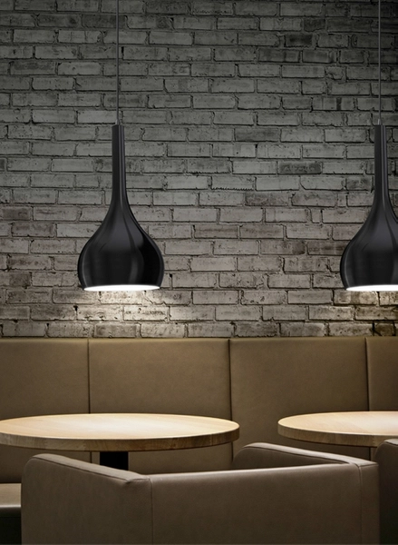 Metalowa lampa wisząca Soul czarna łezka do przedpokoju