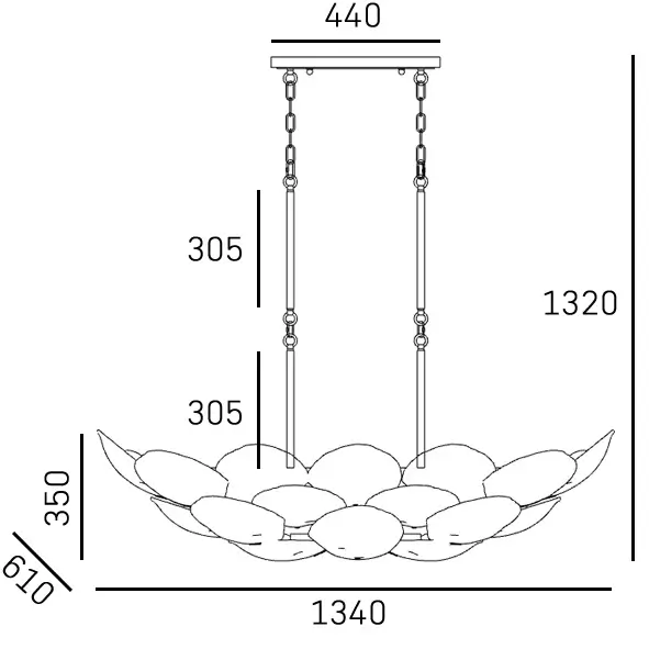 Kuchenna lampa wisząca kwiat Wellington P26364BR nad stół mosiądz