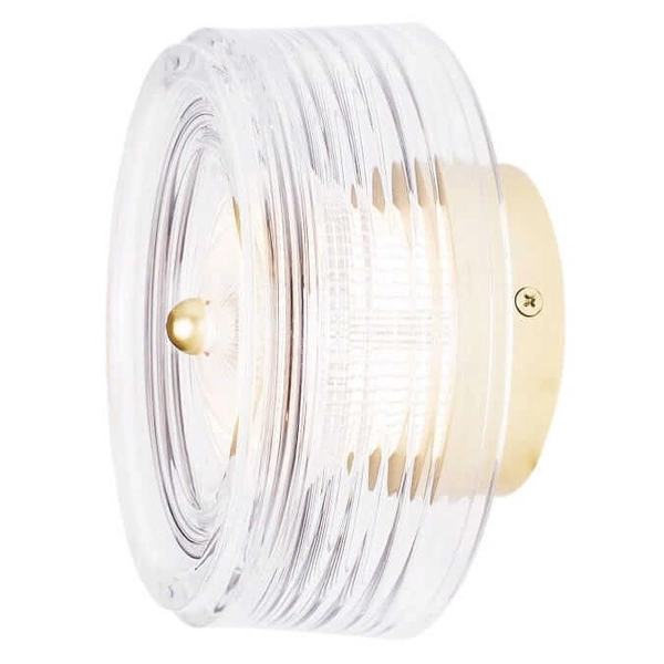 Kinkiet na ścianę Lipari W0358 Maxlight LED 6W 3000K okrąg złoty