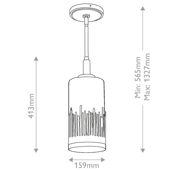 Podłużna zwisająca lampa Sawgrass QN-SAWGRASS-MP-DG-O szklana złota
