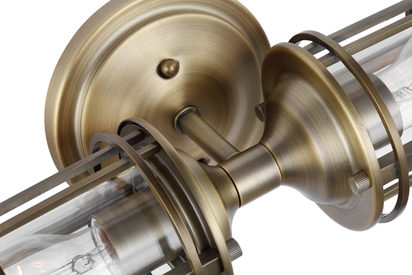 Kinkiet industrialny QN-URBANREST2 szklany mosiądz