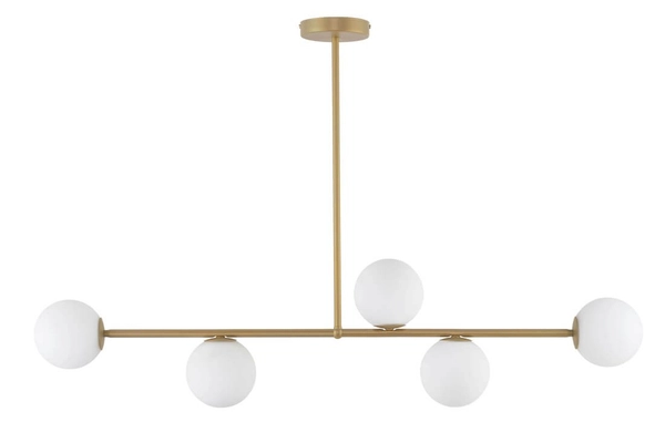 Loftowa LAMPA sufitowa GAMA 33334 Sigma modernistyczny plafon 5-płomienny molekuły złote