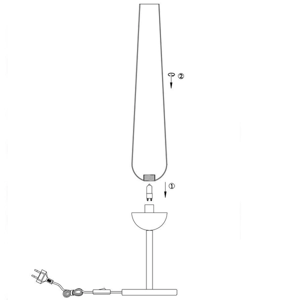 Stołowa lampka tuba BERN 107904 Markslojd modernistyczna szkło białe mosiądz