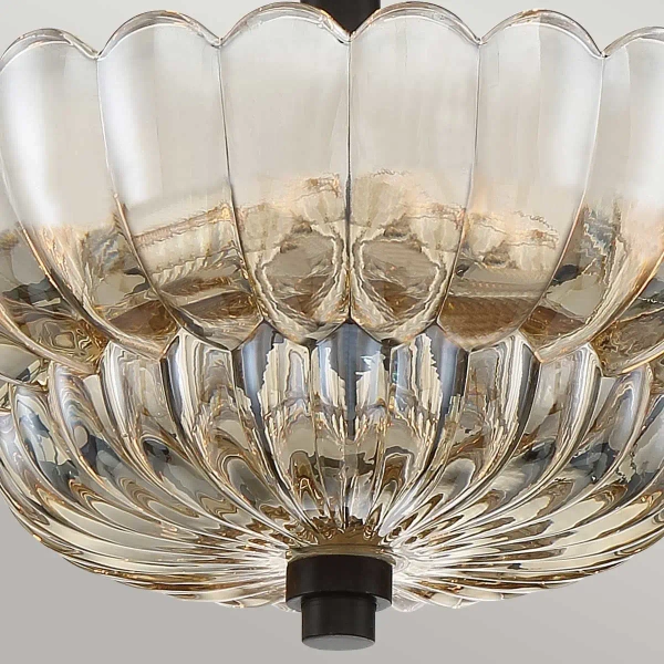Klasyczna lampa sufitowa Whitecap QZ-WHITECAP-SF-S kwiat bursztynowy