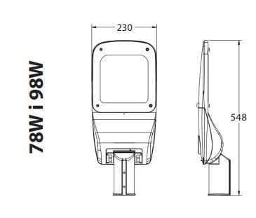 Lampa na ulicę Blaupunkt LU78NW+FA1M+WSO1M+SO4M LED 78W barwa biała