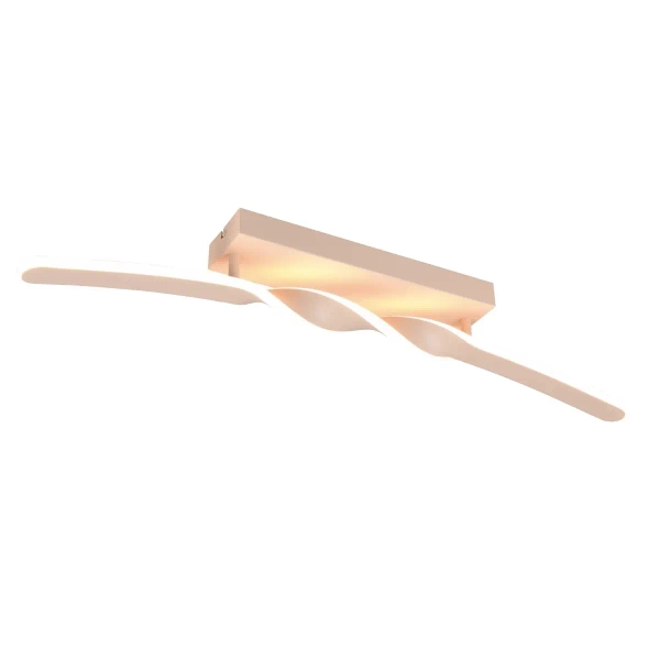 Podłużny plafon ledowy Ginko R65791166 LED 18W 3000K zakręcona piaskowy