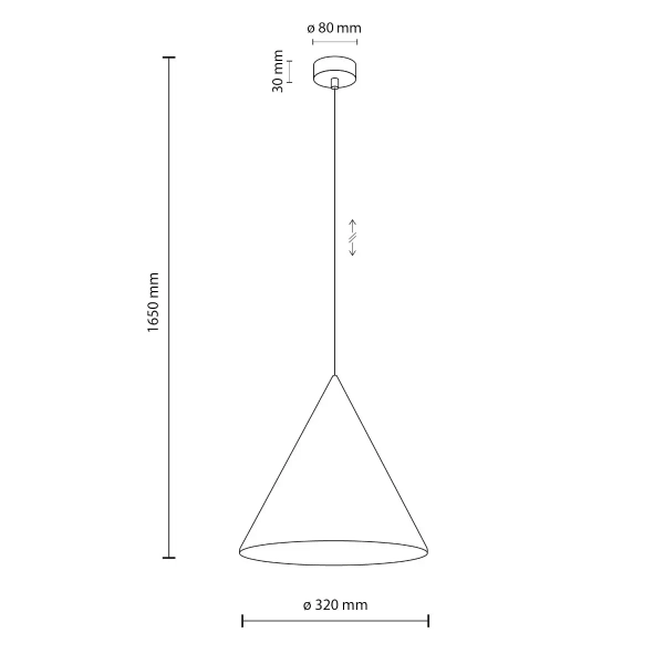 Stożkowa lampa wisząca CONO 10887 metalowa zielony