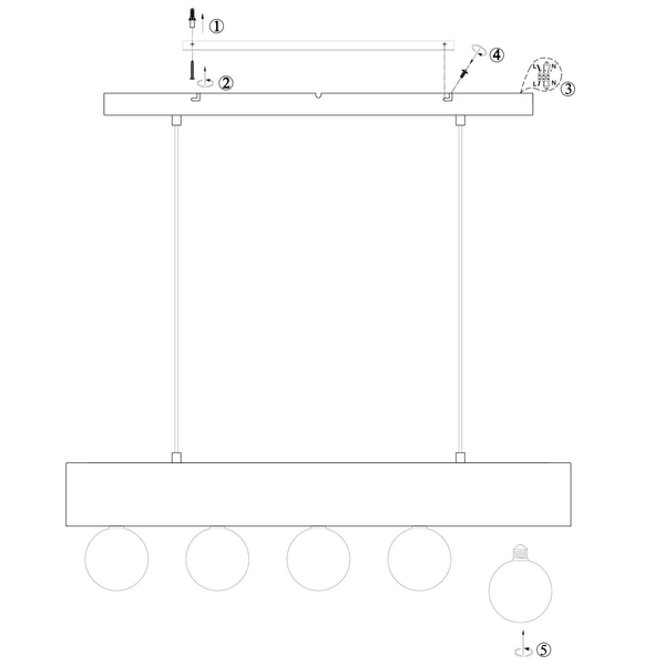 Modernistyczna LAMPA wisząca COUTURE 107037 Markslojd metalowa OPRAWA zwis belka listwa czarna