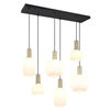 Sypialniana lampa wisząca DIVA 319800608 Trio bańki czarny złoty biały