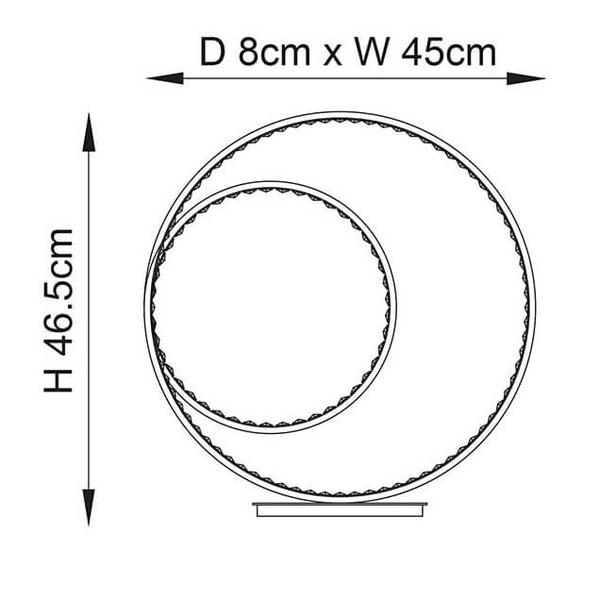 Stołowa lampka ringi Eternity 73048 LED 26W 3000K matowa srebrny