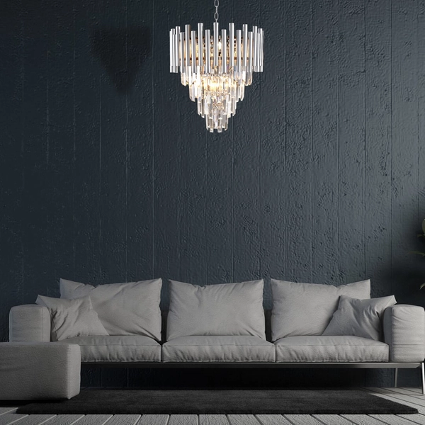 Wisząca LAMPA glamour MADISON ML5991 Milagro metalowa OPRAWA okrągły ZWIS na łańcuchu chrom