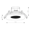 Wpustowa lampa sufitowa Rina 8304301012 LED 7,7W 2700-6500K IP65 czarna