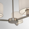 Lampa wisząca abażurowa Daley 60256 Endon nikiel biała srebrna