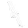 Przyścienna lampa listwa Merano W0348 LED 10W 3000K do salonu czarny